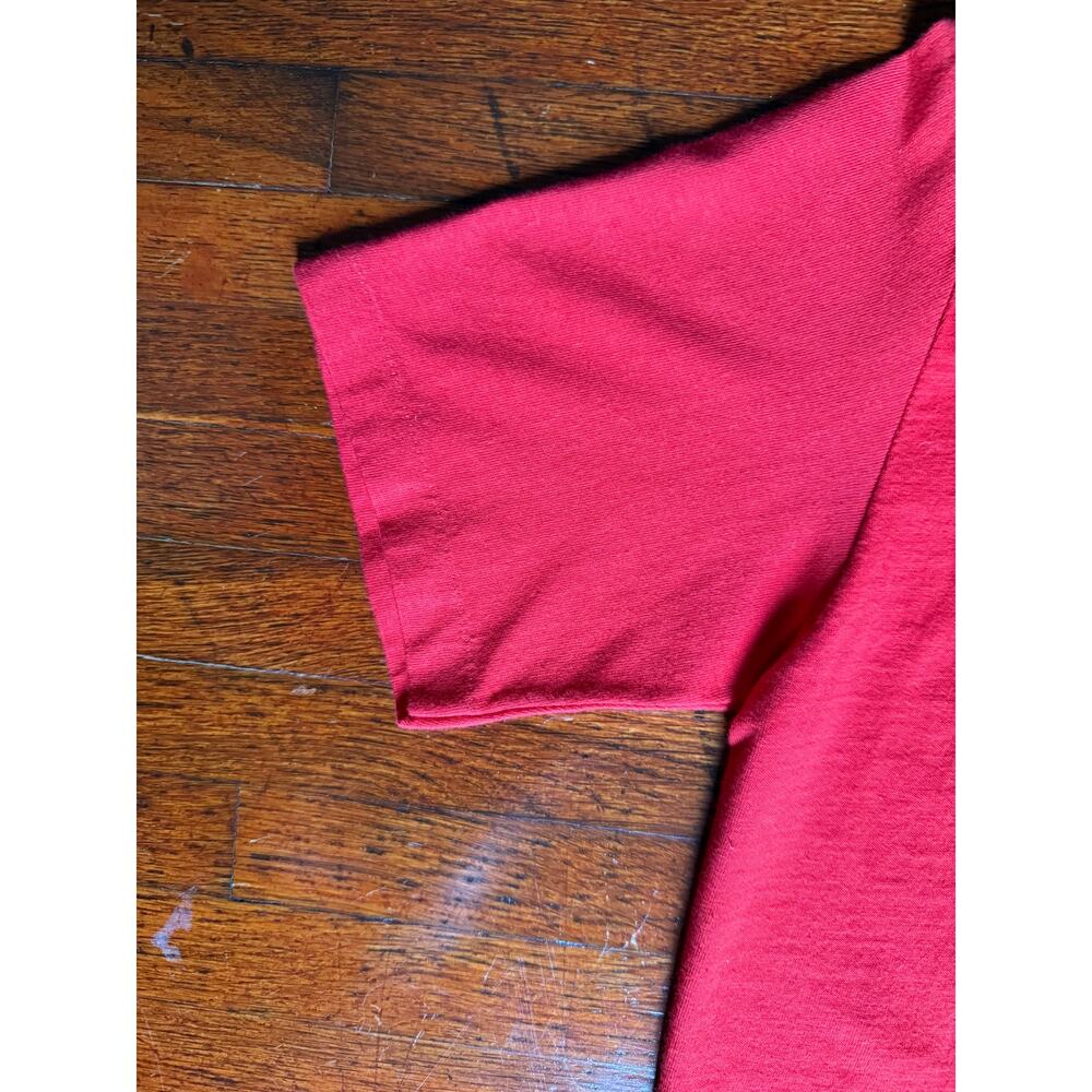 Vintage 80s Single Stitch Red White Maui Pineapple Cotton Hawaiian T Shirt Small - Picture 2 of 5